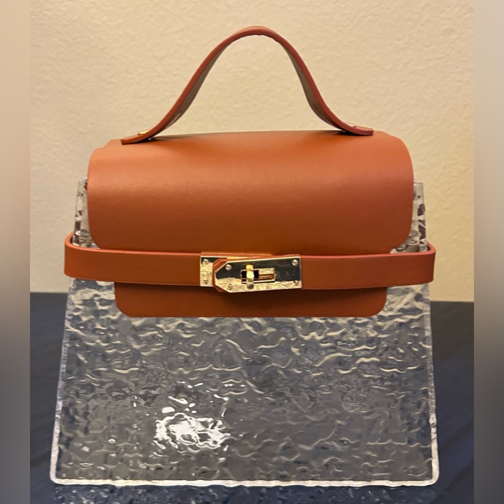 Clear Hermes Birkin Handbag Storage Box Decor